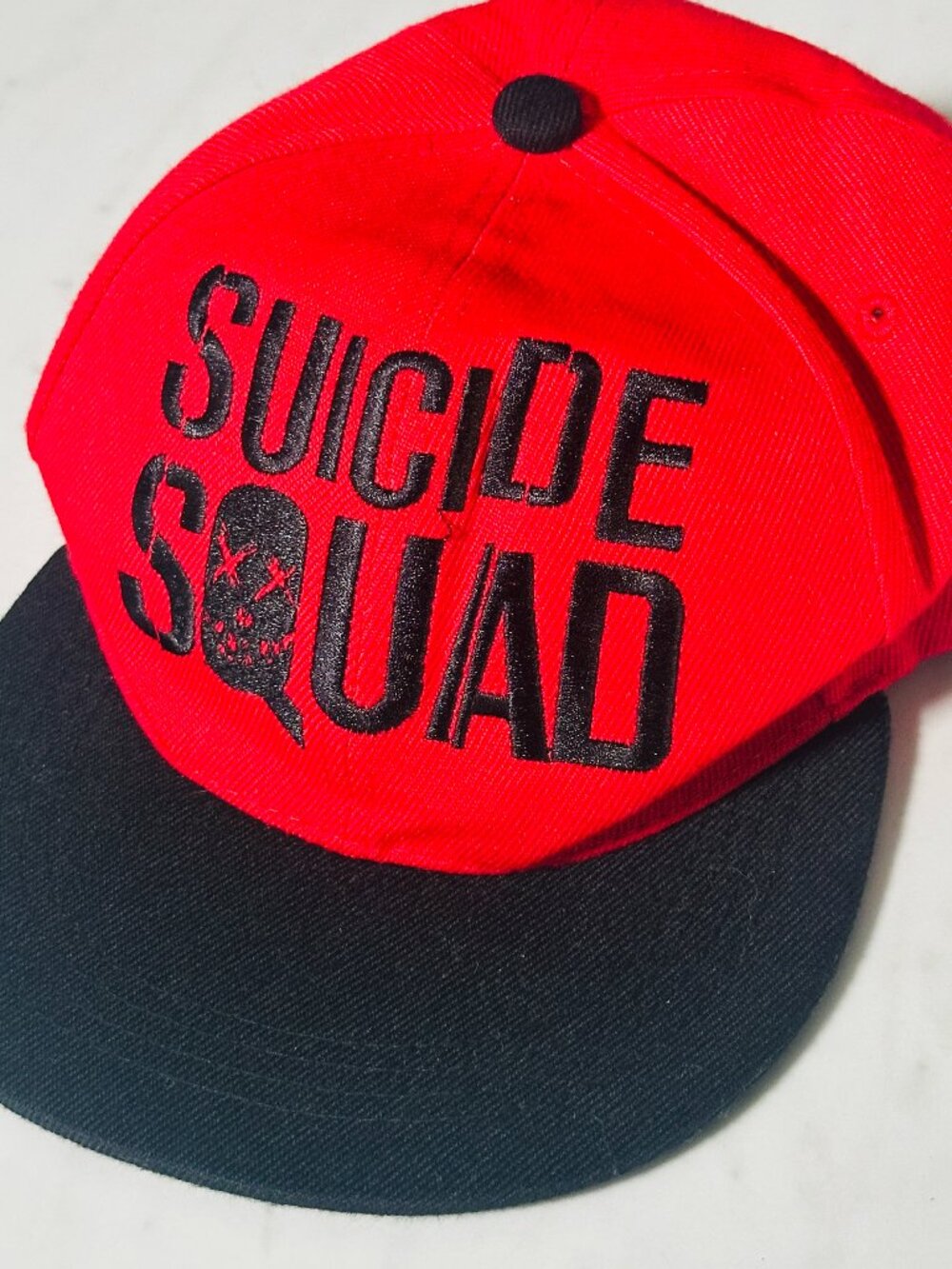 Suicide Squad - Baseball Cap - Men's Red Adjustable Hat - Six Flags